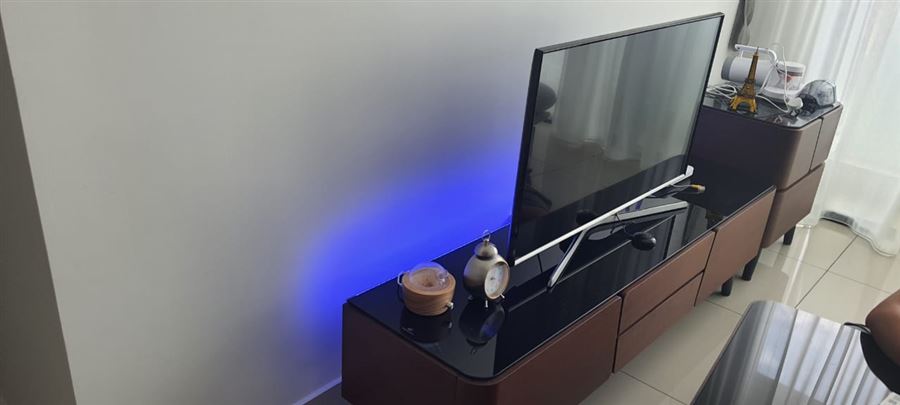 Smart ambient lighting installed in a Malaysian living room